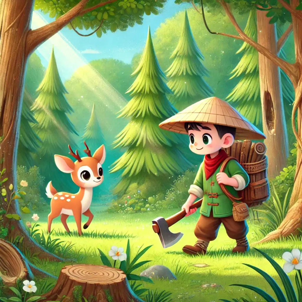 Người tiều phu hoá nai